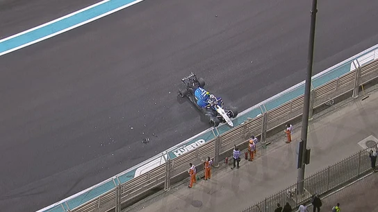 Latifi, accidentado en Yas Marina Latifi, accidentado en Yas Marina