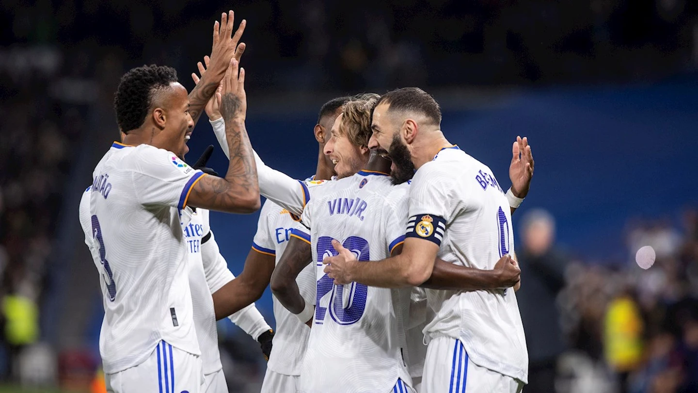 El Real Madrid celebra un gol El Real Madrid celebra un gol