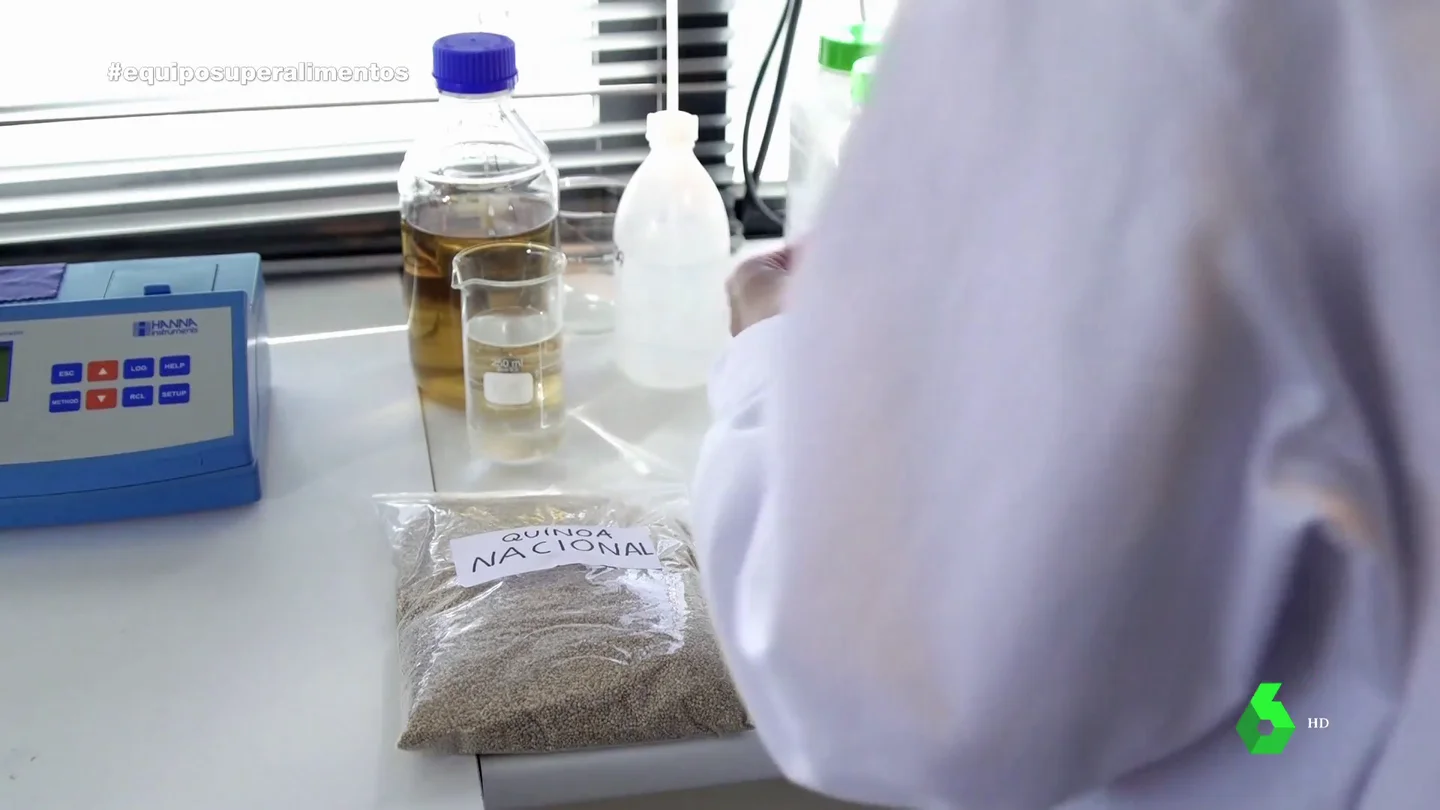 Este es el resultado de analizar en un laboratorio quinoa española y peruana Este es el resultado de analizar en un laboratorio quinoa española y peruana