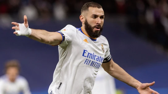 Karim Benzema celebra un gol Karim Benzema celebra un gol