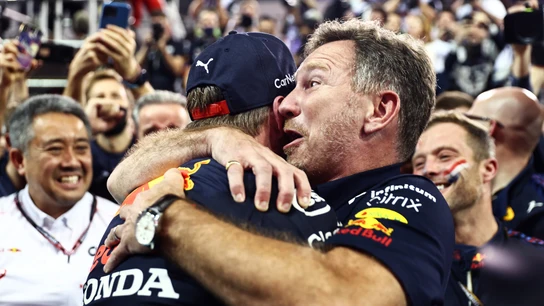 Max Verstappen y Christian Horner Max Verstappen y Christian Horner
