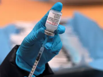 Vial de vacuna Moderna 