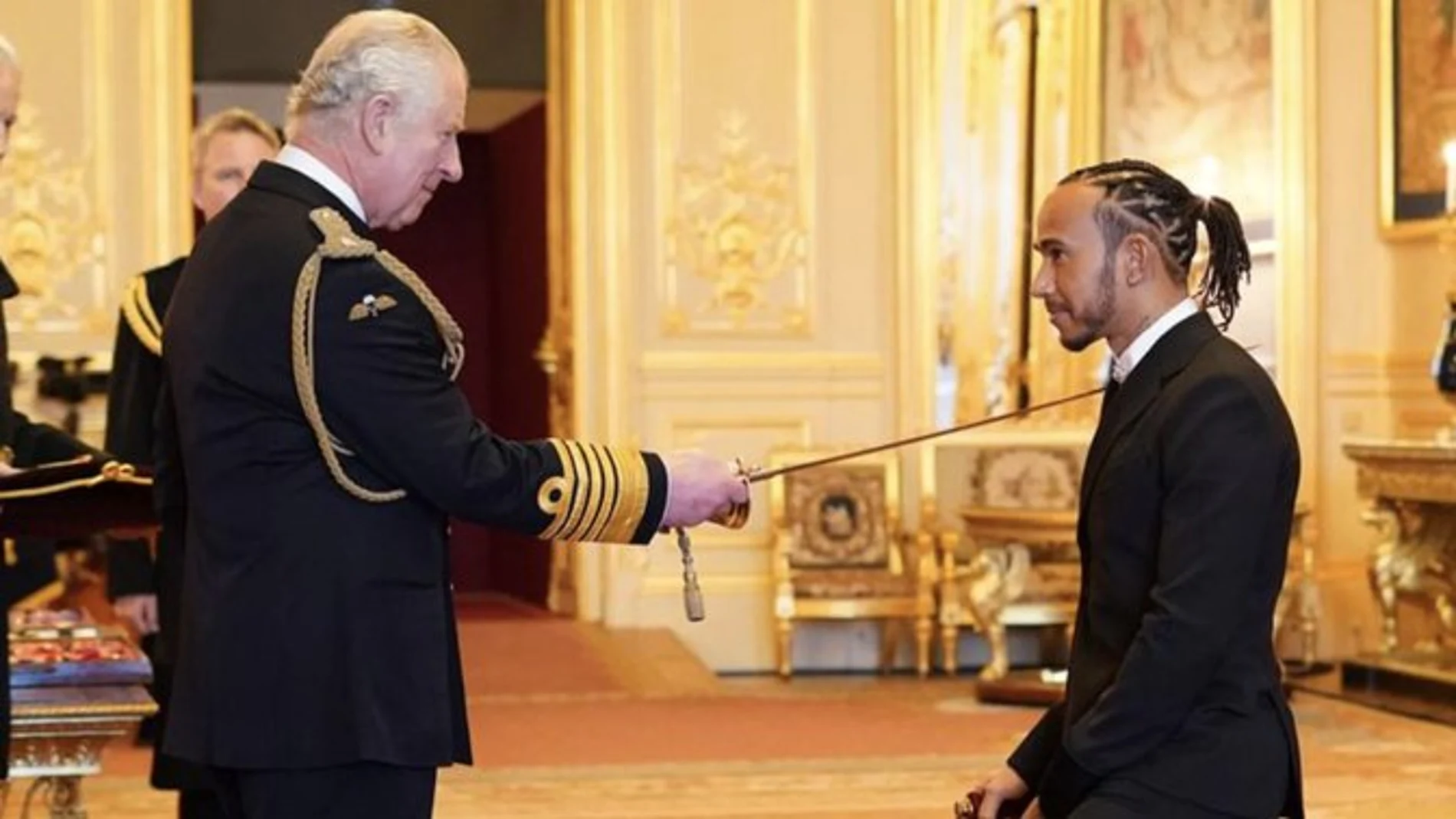 El Príncipe Carlos y Lewis Hamilton