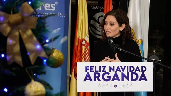 Isabel Díaz Ayuso en la cena de Navidad del PP de Arganda Isabel Díaz Ayuso en la cena de Navidad del PP de Arganda