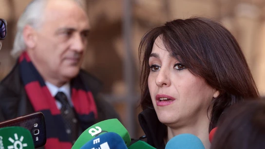 Juana Rivas habla con los medios de comunicación en una imagen de archivo Juana Rivas habla con los medios de comunicación en una imagen de archivo