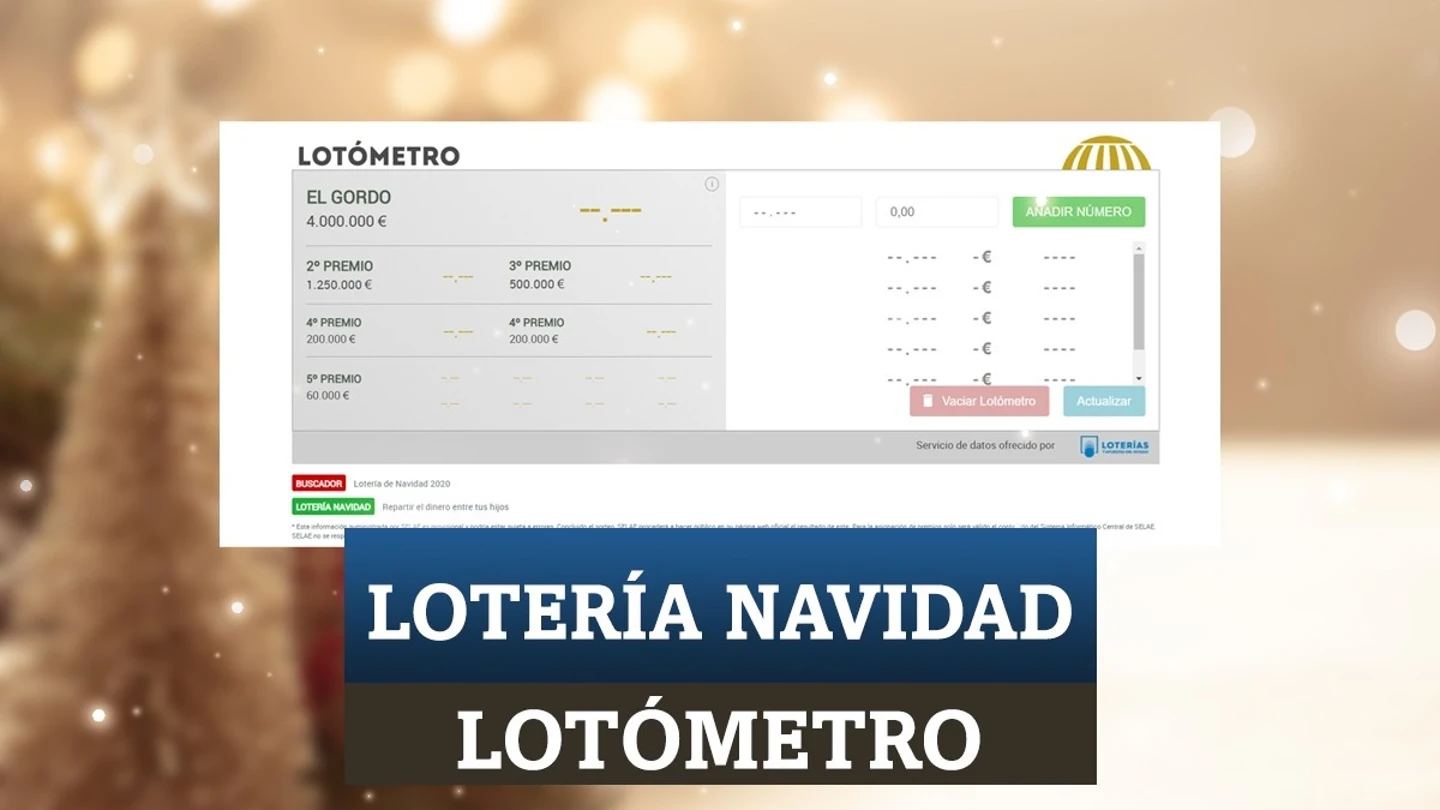 Comprobar Lotería de Navidad, el Gordo, pedrea y todos los premios con el Lotómetro Todos tus décimos