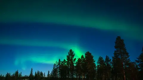 Aurora boreal en Laponia Aurora boreal en Laponia