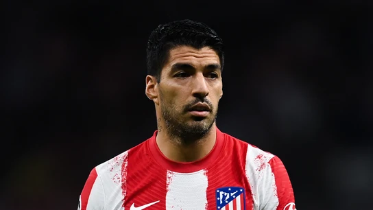 Suárez, con el Atlético Suárez, con el Atlético