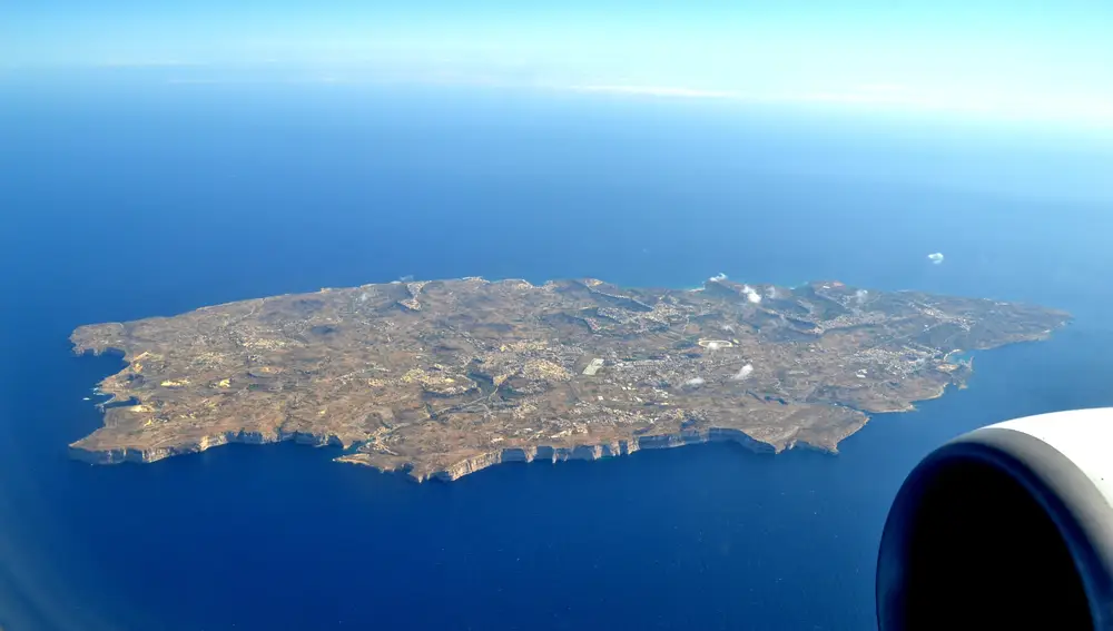 Vista de Gozo desde el aire
