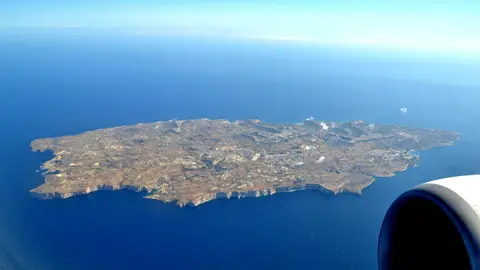 Vista de Gozo desde el aire Vista de Gozo desde el aire