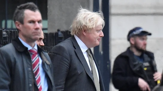 Boris Johnson, saliendo de Downing Street Boris Johnson, saliendo de Downing Street