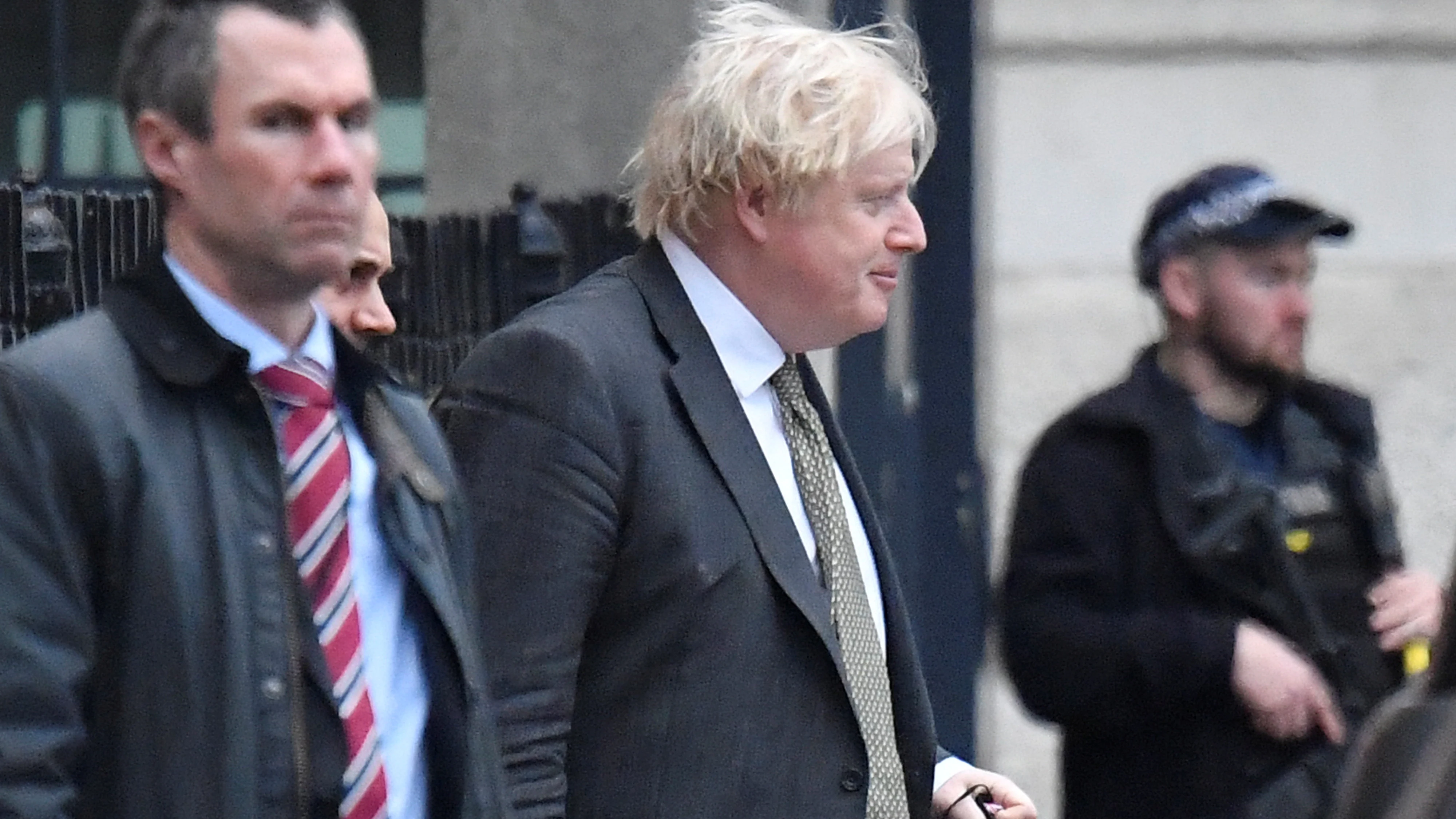 Boris Johnson, saliendo de Downing Street