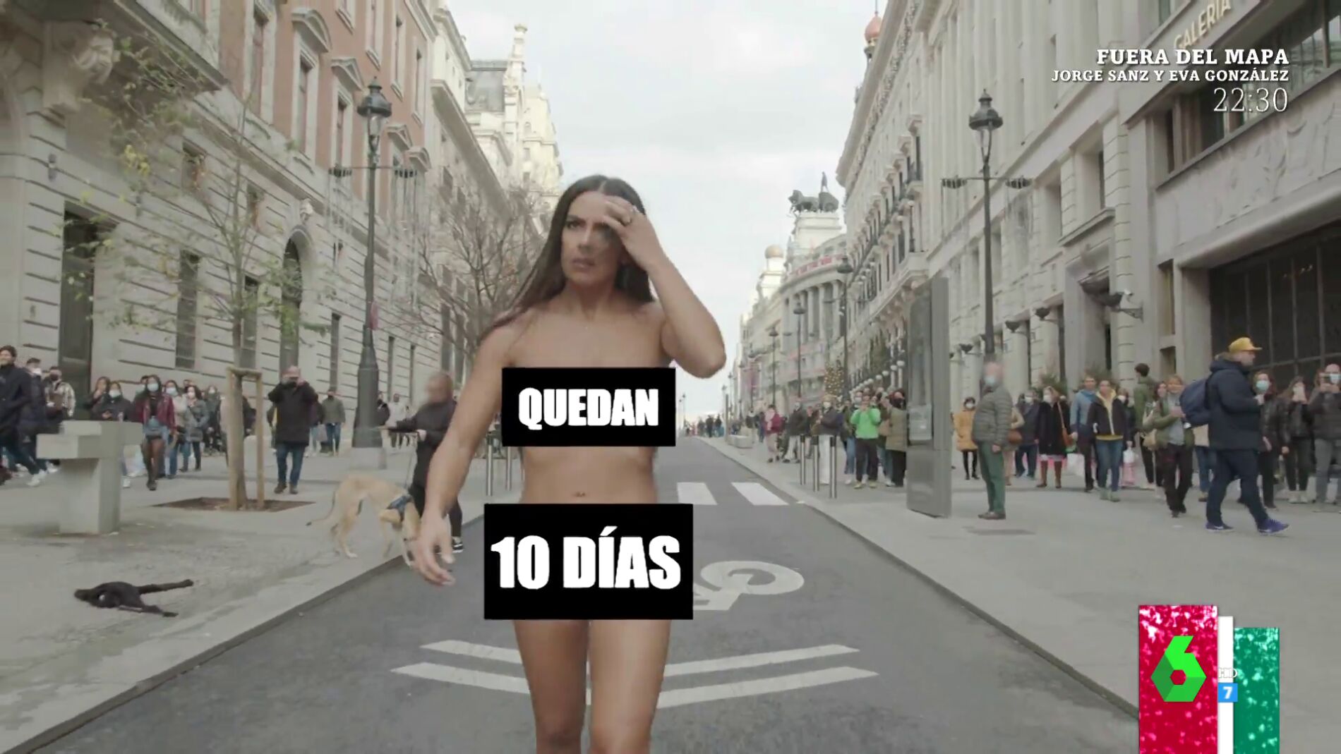 Cristina Pedroche impacta en pleno centro de Madrid al desnudarse en este espectacular y reivindicativo vídeo imagen