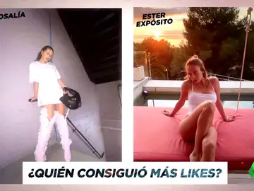 El &#39;duelo de likes&#39; entre Rosalía y Ester Expósito en Instagram