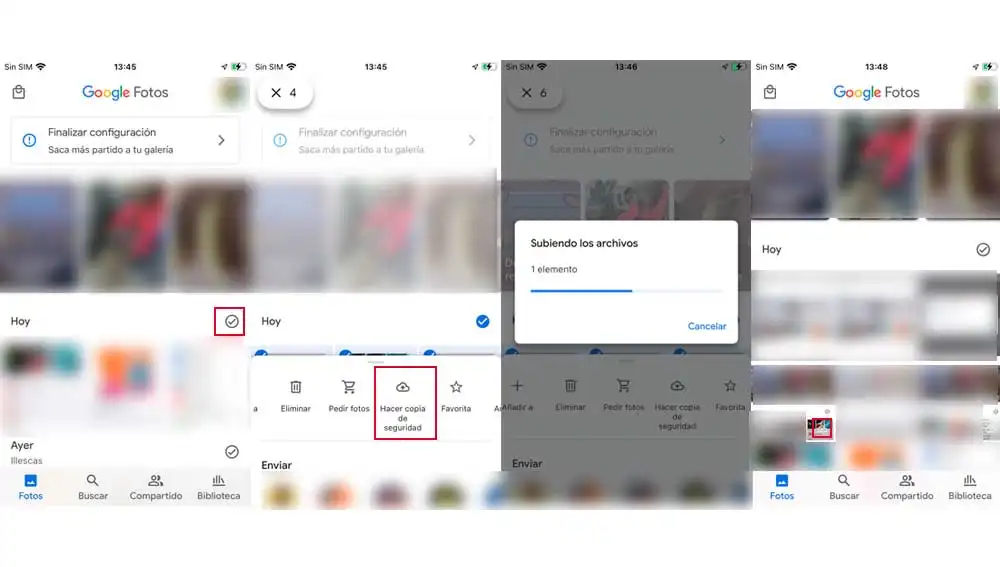 Copias de seguridad manual en Google Fotos Copias de seguridad manual en Google Fotos