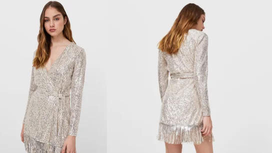 Vestido de lentejuelas y flecos Vestido de lentejuelas y flecos