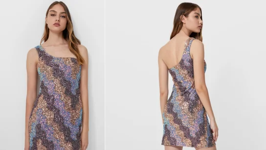 Vestido asimétrico con lentejuelas Vestido asimétrico con lentejuelas