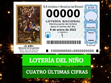 Estas son las terminaciones premiadas con 350 euros al décimo de la Lotería del Niño 2022