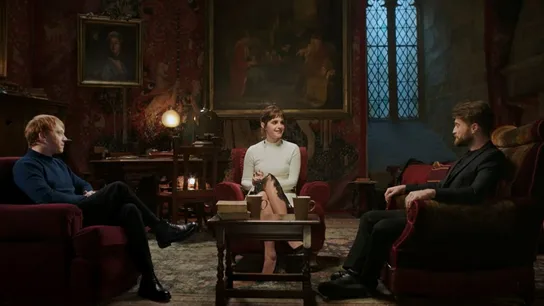 Rupert Grint, Emma Watson y Daniel Radcliffe, en el especial por el 20 aniversario de Harry Potter Rupert Grint, Emma Watson y Daniel Radcliffe, en el especial por el 20 aniversario de Harry Potter