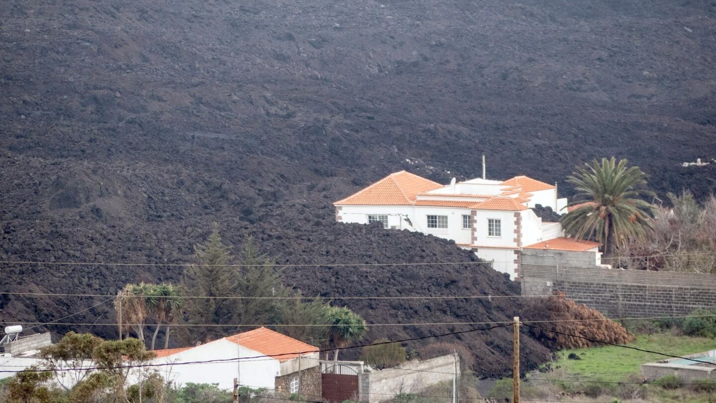Imagen de las cenizas del volc&aacute;n de La Palma