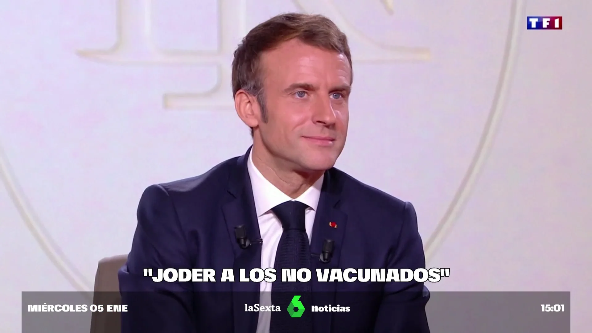 Macron no vacunados