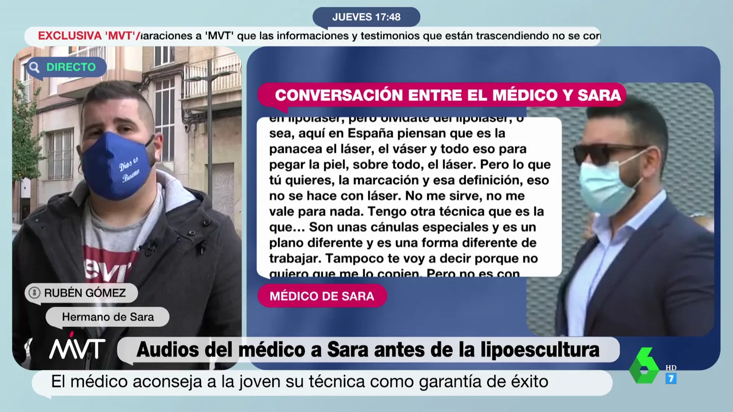 Las palabras de Sara tras la lipoescultura: "Dice que le han perforado los órganos, que se va a morir" Las palabras de Sara tras la lipoescultura: "Dice que le han perforado los órganos, que se va a morir"