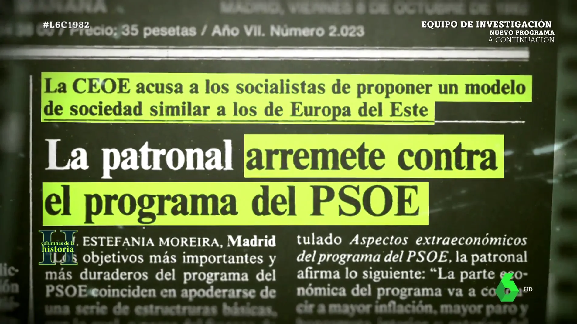 El programa con el que Felipe González ganó las elecciones de 1982: "No recuerdo que fuera muy de izquierdas"