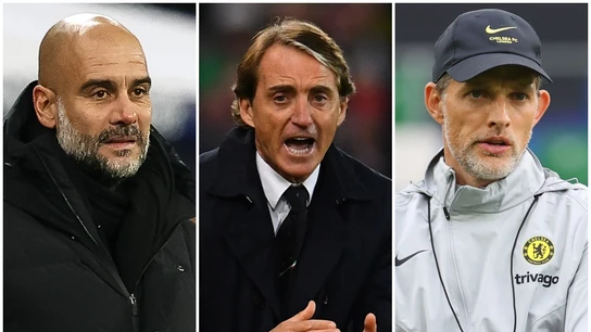 Guardiola, Mancini y Tuchel Guardiola, Mancini y Tuchel
