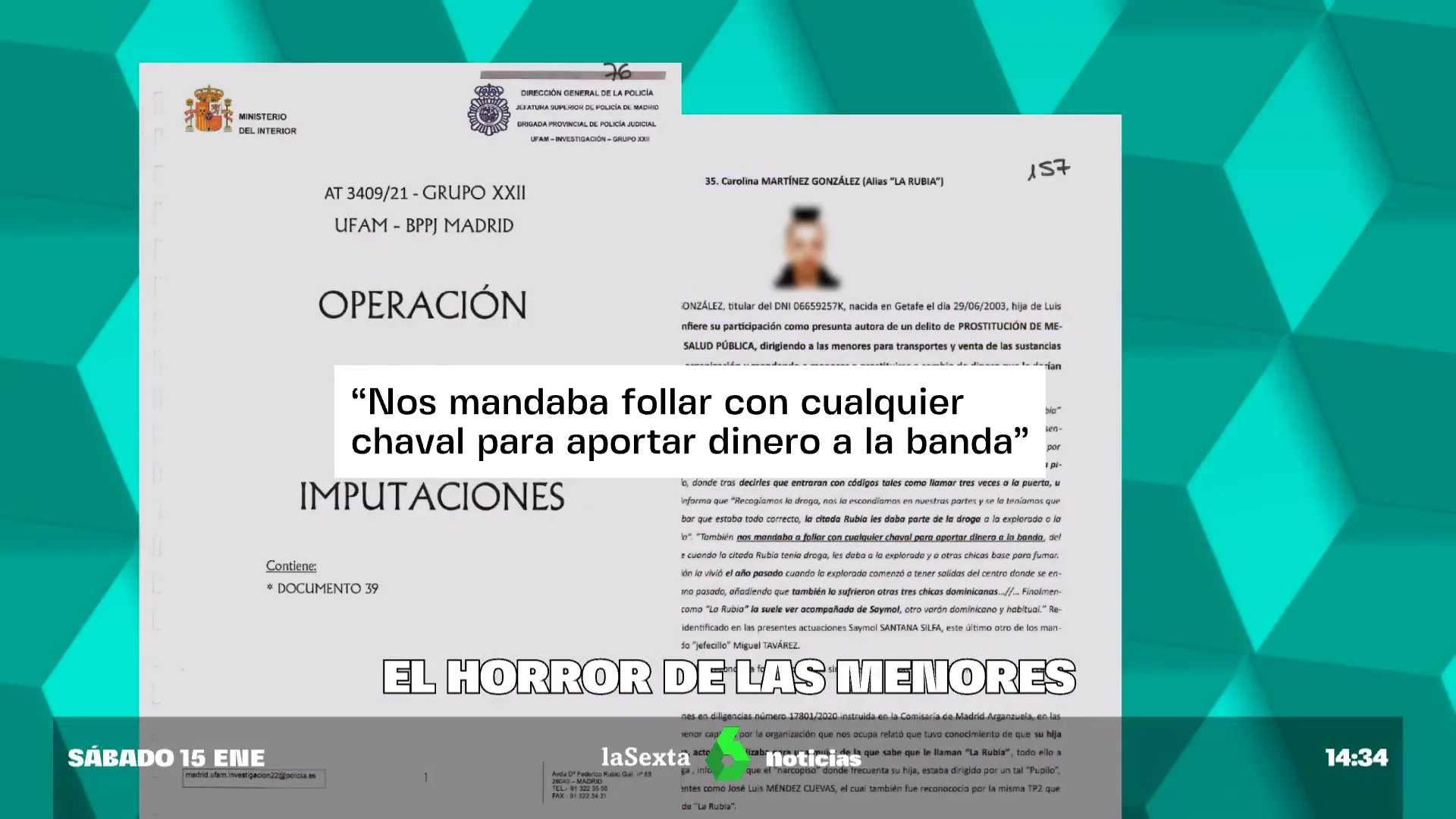 Así actuaba 'La Rubia' en la red que prostituía menores tuteladas en Madrid: "Nos mandaba f***** con cualquiera para aportar dinero a la banda"