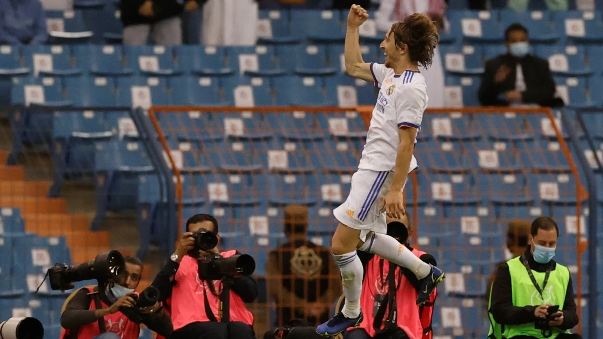 Luka Modric celebra un gol