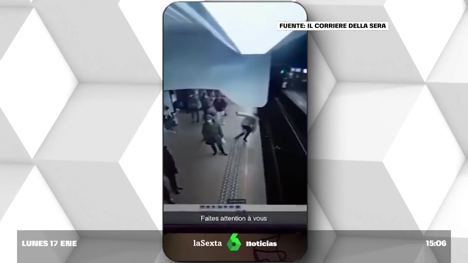 Horror en el metro de Bruselas: un hombre empuja a las vías a una mujer cuando el tren está llegando