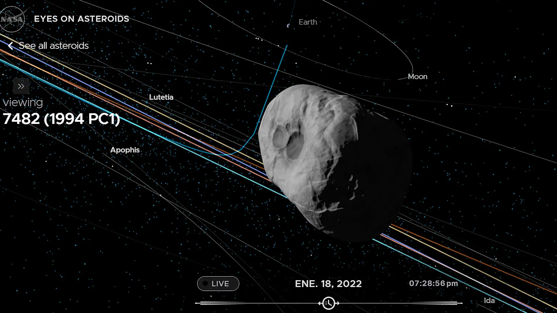 Un enorme asteroide pasa este martes sin peligro cerca de la Tierra