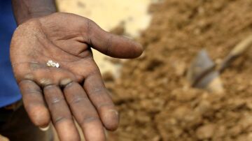 Extracción de diamantes en Sierra Leona
