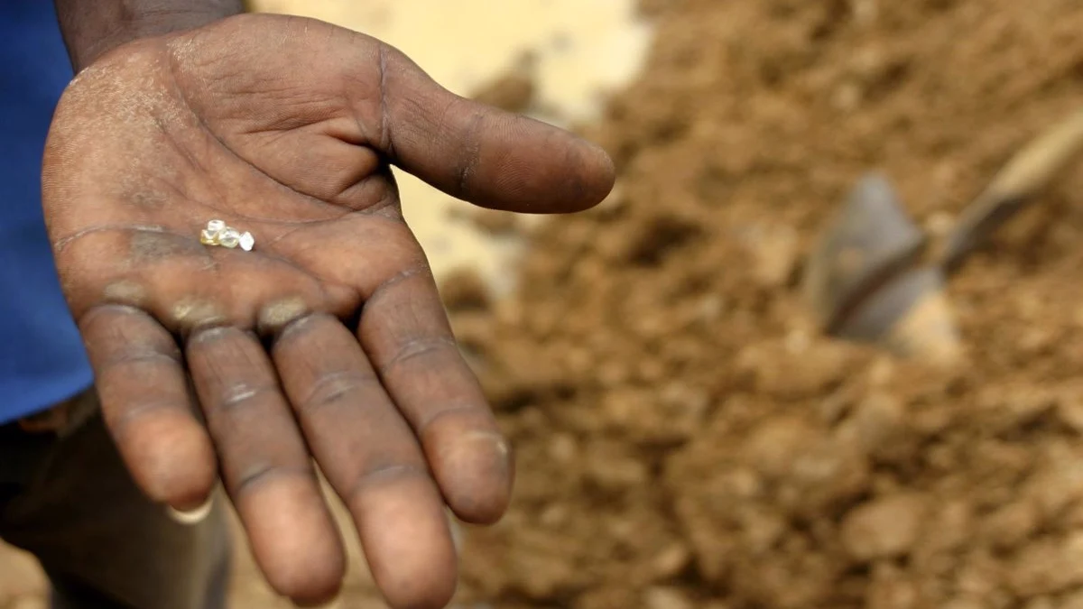 Extracción de diamantes en Sierra Leona