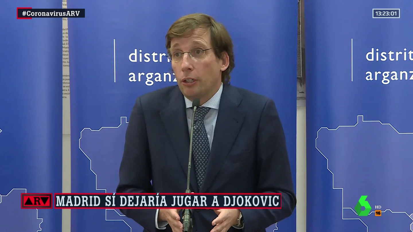 Martínez-Almeida, a favor de que Djokovic juegue en el Mutua Madrid Open de Tenis: "Sería un gran reclamo" Martínez-Almeida, a favor de que Djokovic juegue en el Mutua Madrid Open de Tenis: "Sería un gran reclamo"
