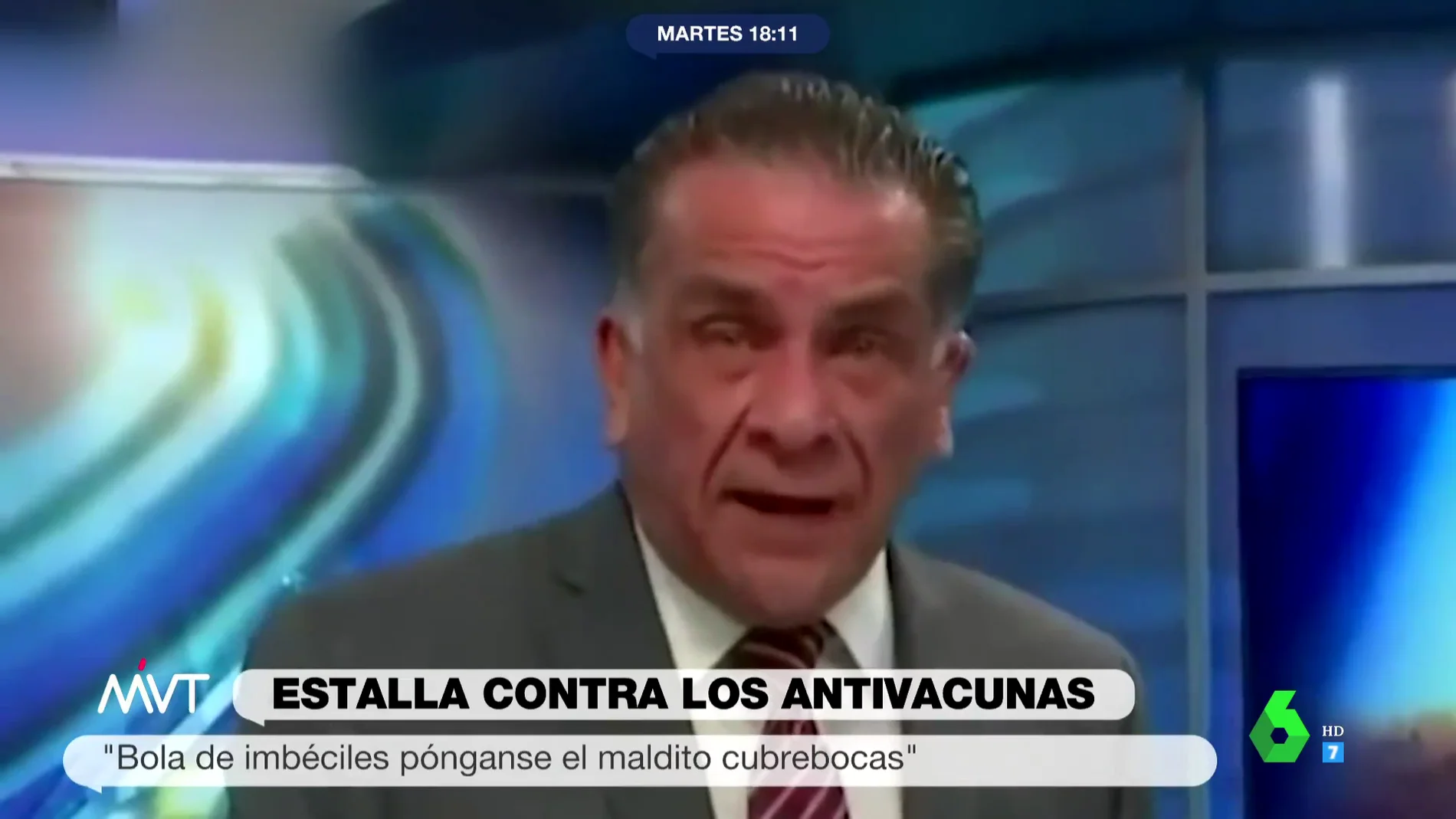 El tremendo enfado de un presentador mexicano con los antivacunas