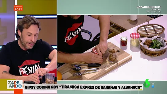 La receta de Gipsy Chef de tiramisú exprés de naranja y albahaca La receta de Gipsy Chef de tiramisú exprés de naranja y albahaca