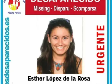 Cartel de la desaparición de Esther López de la Rosa