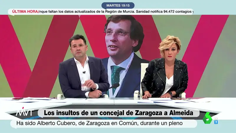  La respuesta de Cristina Pardo al concejal de Zaragoza que llamó "carapolla" a Almeida: "¿No tienes suficientes temas en tu ciudad?"