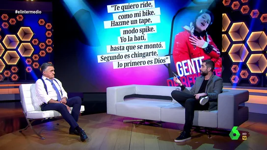 La reacción de Wyoming cuando Dani Mateo le lee la letra de 'Hentai' de Rosalía: "Me estás poniendo cachondo" La reacción de Wyoming cuando Dani Mateo le lee la letra de 'Hentai' de Rosalía: "Me estás poniendo cachondo"