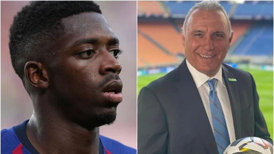 Hristo Stoichkov y Ousmane Dembélé Hristo Stoichkov y Ousmane Dembélé