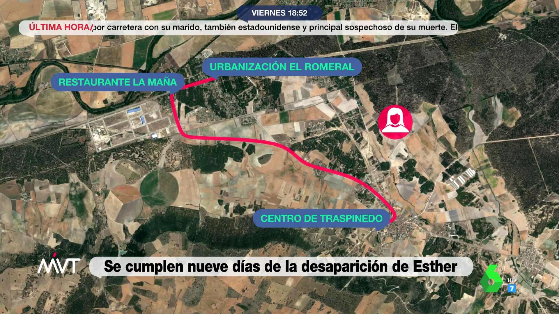 Los últimos pasos de Esther antes de desaparecer en Traspinedo: "Es como si se la hubiera tragado la tierra"