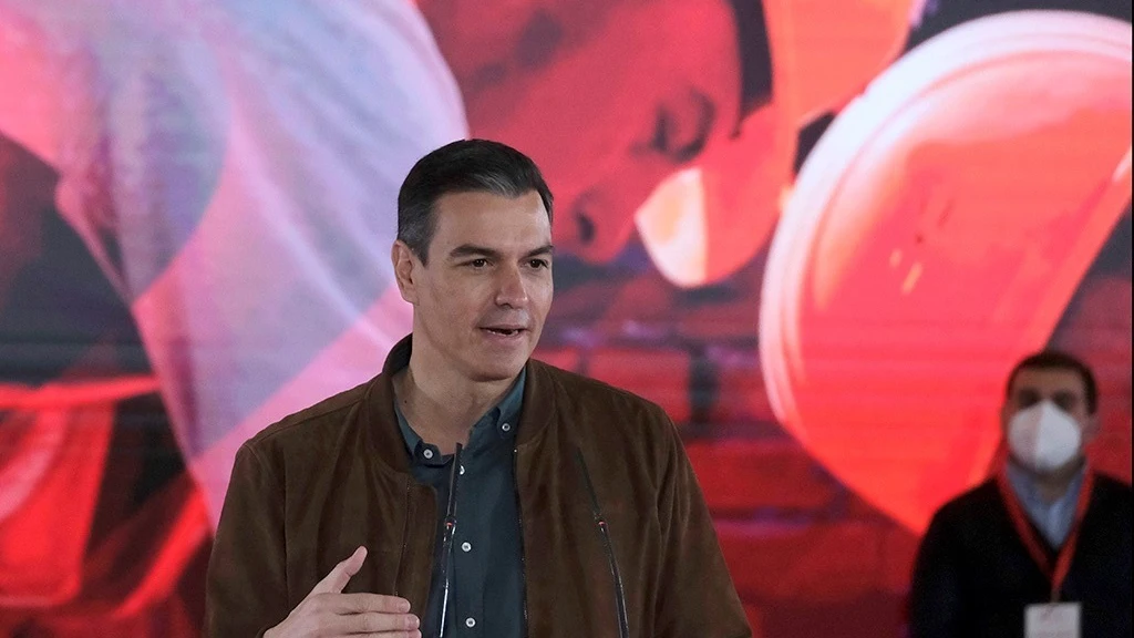 Pedro Sánchez en un acto del PSOE