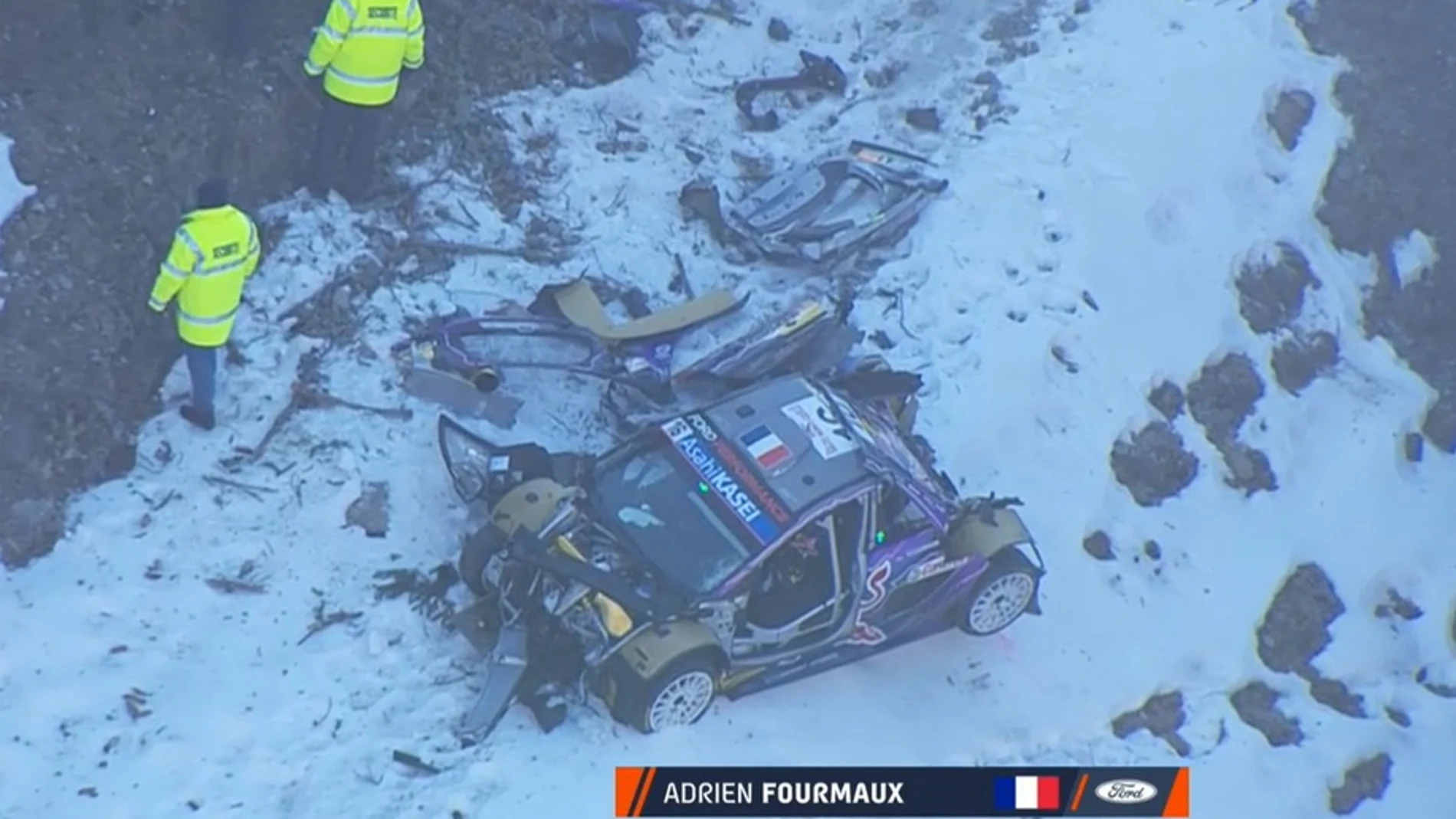 Terrible accidente en el Rally de Montecarlo