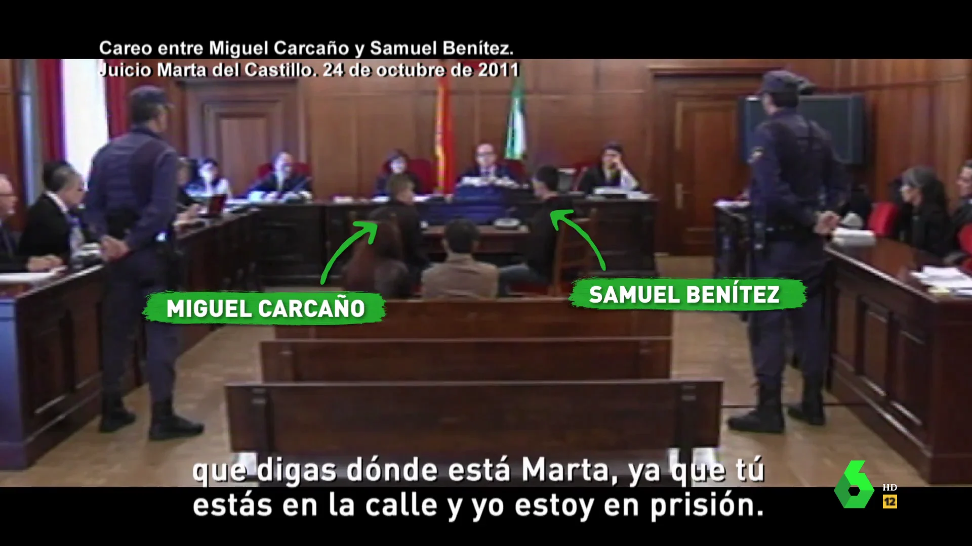 El careo de Miguel Carcaño, asesino confeso de Marta del Castillo, y Samuel Benítez