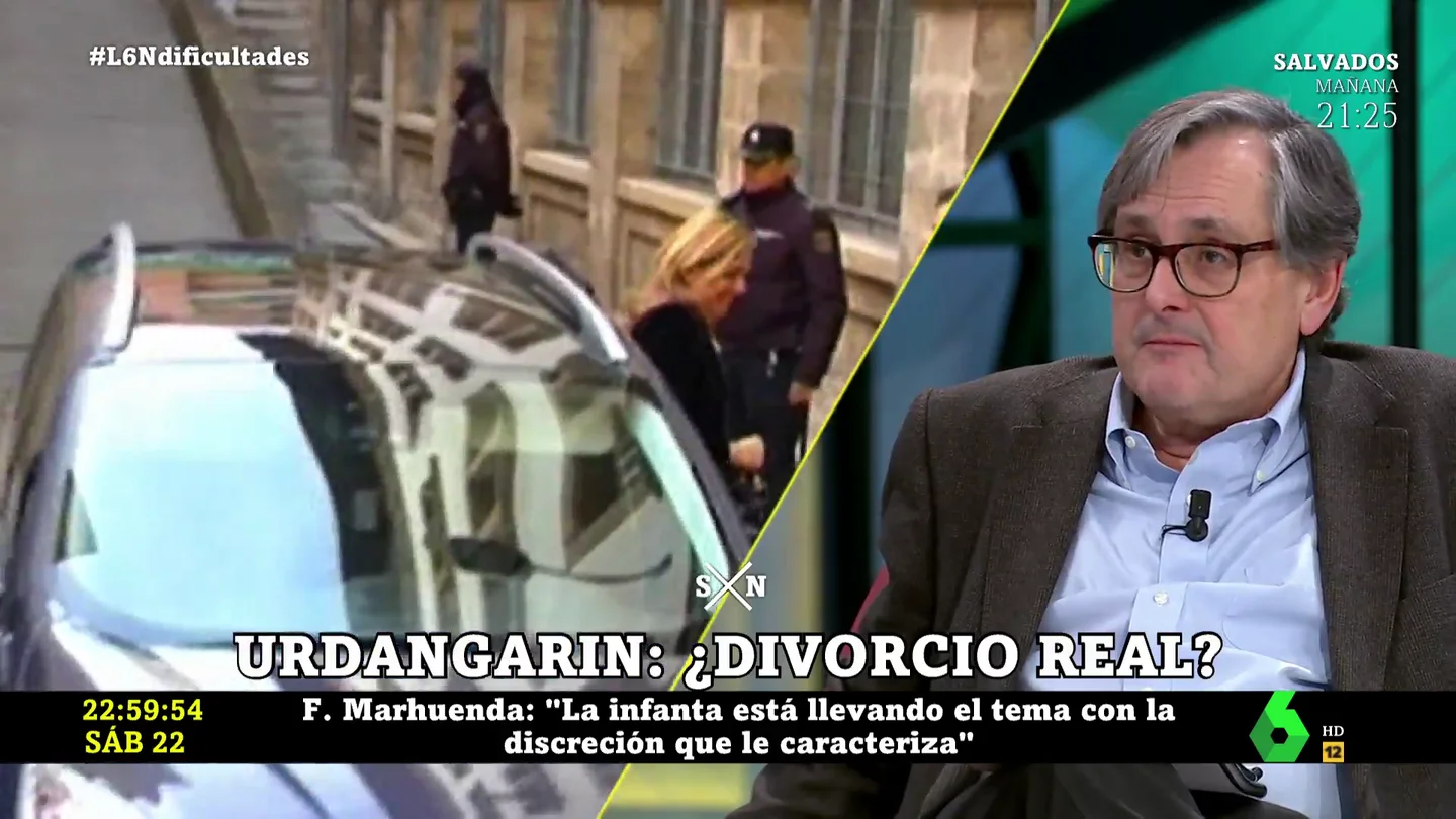 Francisco Marhuenda, sobre las fotos de Urdangarin: "La infanta Cristina lleva el tema con discreción, los matrimonios pasan todo tipo de circunstancias" Francisco Marhuenda, sobre las fotos de Urdangarin: "La infanta Cristina lleva el tema con discreción, los matrimonios pasan todo tipo de circunstancias"