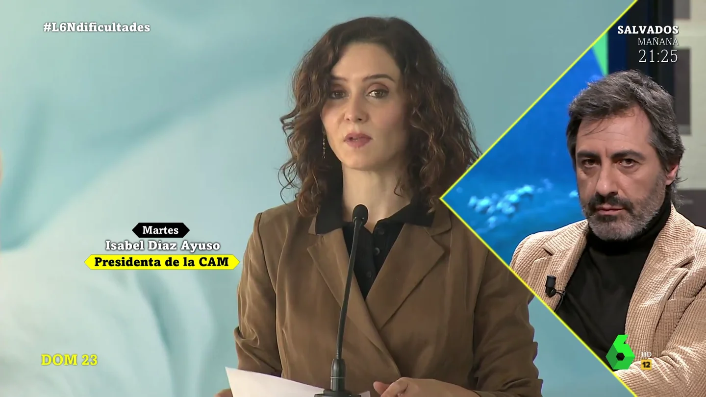 La defensa de Juan del Val a la sanidad pública tras las "desafortunadas" palabras de Ayuso en plena sexta ola La defensa de Juan del Val a la sanidad pública tras las "desafortunadas" palabras de Ayuso en plena sexta ola