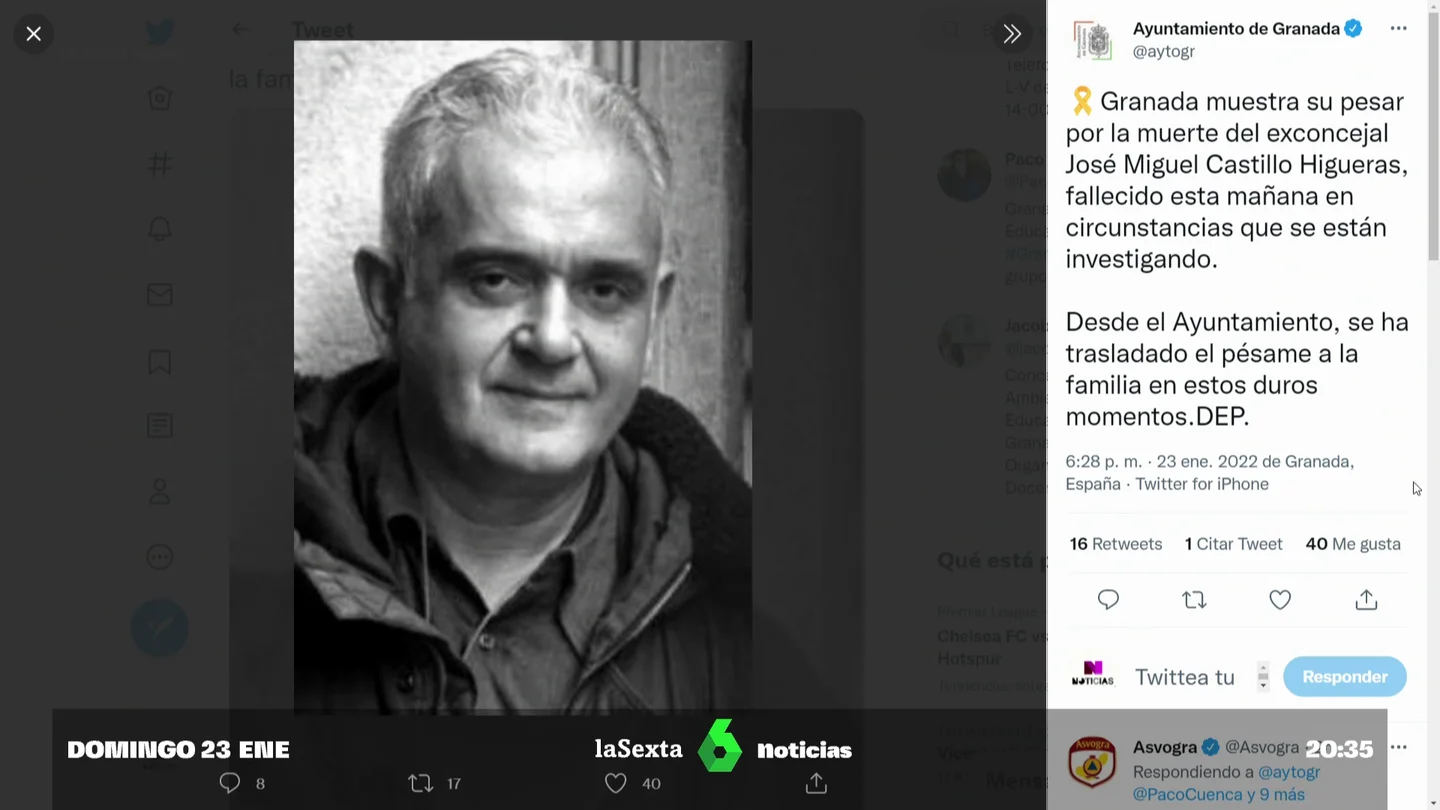 Muere un exconcejal socialista de Granada tras ser agredido mientras sufría un atraco Muere un exconcejal socialista de Granada tras ser agredido mientras sufría un atraco