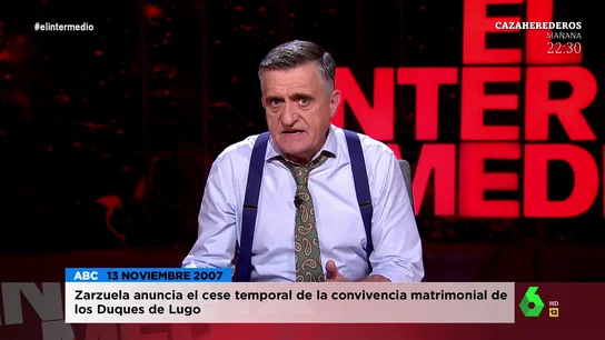 La reacción de Wyoming al comunicado de la infanta Cristina y Urdangarín: "La Casa Real no puede presumir de matrimonios felices" La reacción de Wyoming al comunicado de la infanta Cristina y Urdangarín: "La Casa Real no puede presumir de matrimonios felices"