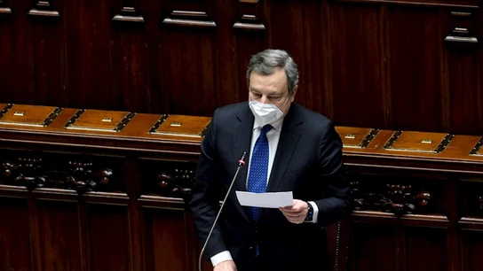 Imagen de archivo de Mario Draghi, primer ministro italiano Imagen de archivo de Mario Draghi, primer ministro italiano